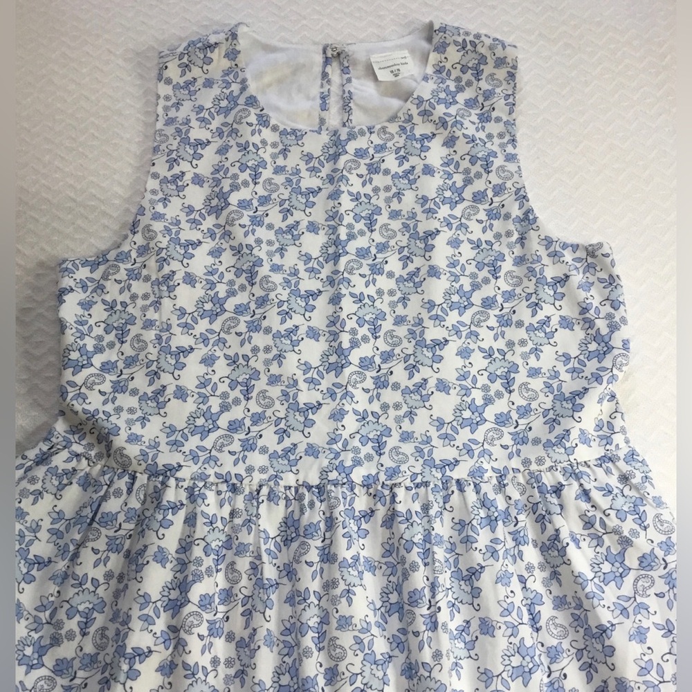 Abercrombie Kids Blue Poplin Tiered Maxi Dress Size 15-16 - Picture 3 of 12